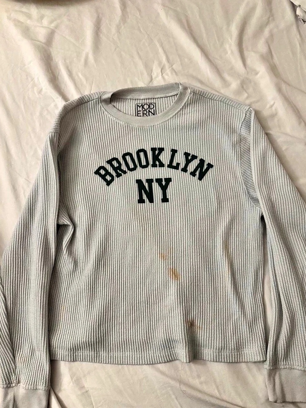 Modern Lux Brooklyn NY Thermal Long Sleeve Top Size Small - Picture 1 of 7